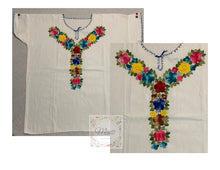 Load image into Gallery viewer, Mexican Blouse with Hand Embroidered Flowers