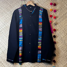 Cargar imagen en el visor de la galería, Typical Oaxacan Guayabera with Large Embroidery Strips
