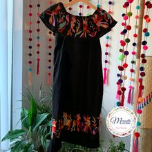Load image into Gallery viewer, Black Otomí Dress

