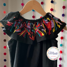 Load image into Gallery viewer, Black Otomí Dress ( Sleeveless, for Girls [2-10years])
