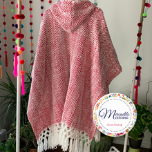 Load image into Gallery viewer, Mexican Craft Poncho with Hood
