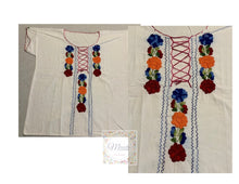 Load image into Gallery viewer, Mexican Blouse with Hand Embroidered Flowers
